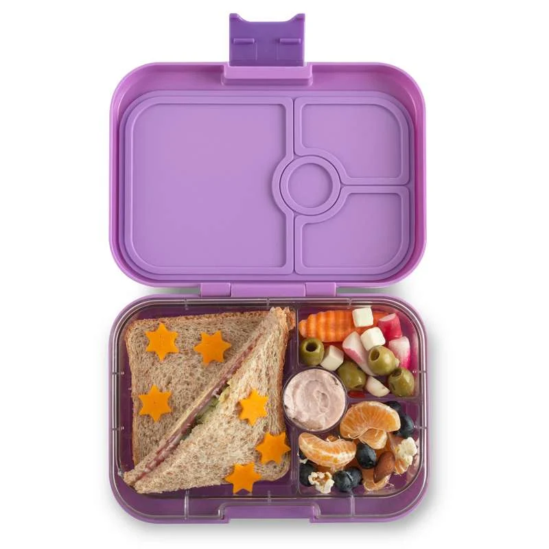 Yumbox Кутия за обяд - Панино - 4 отделения - Лавандулово лилаво/Еднорог