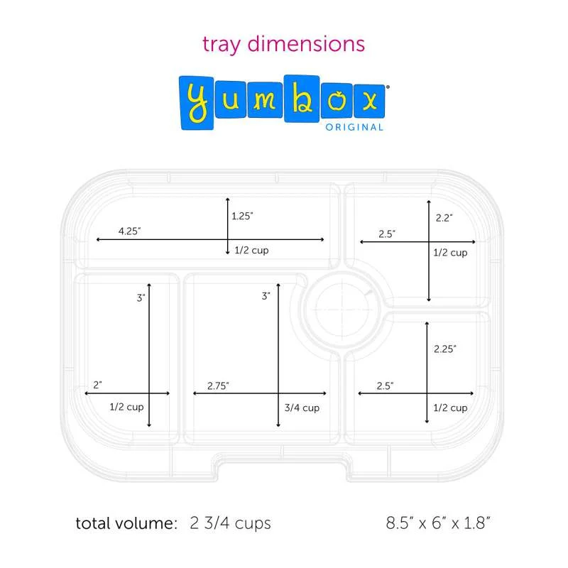 Yumbox Кутия за храна - Оригинал - 6 отделения - Лавандулово лилаво/Еднорог