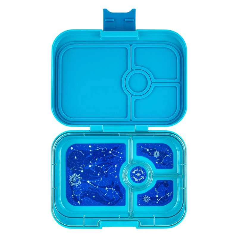 Yumbox Кутия за храна - Панини - 4 отделения - Луна Аква/Зодиак