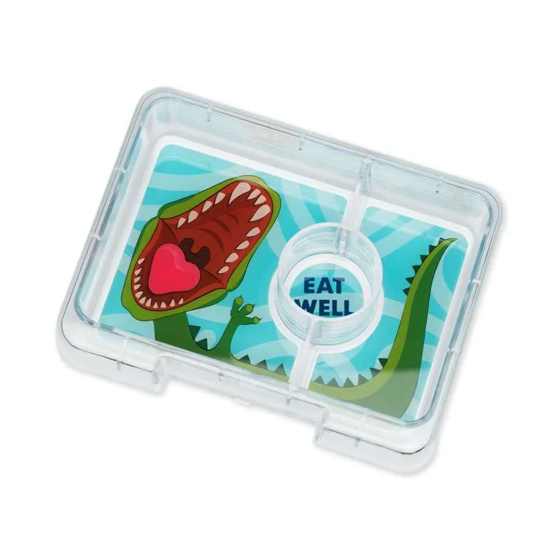 Yumbox Поднос за закуски - Мини поднос - 3 отделения - Динозавър