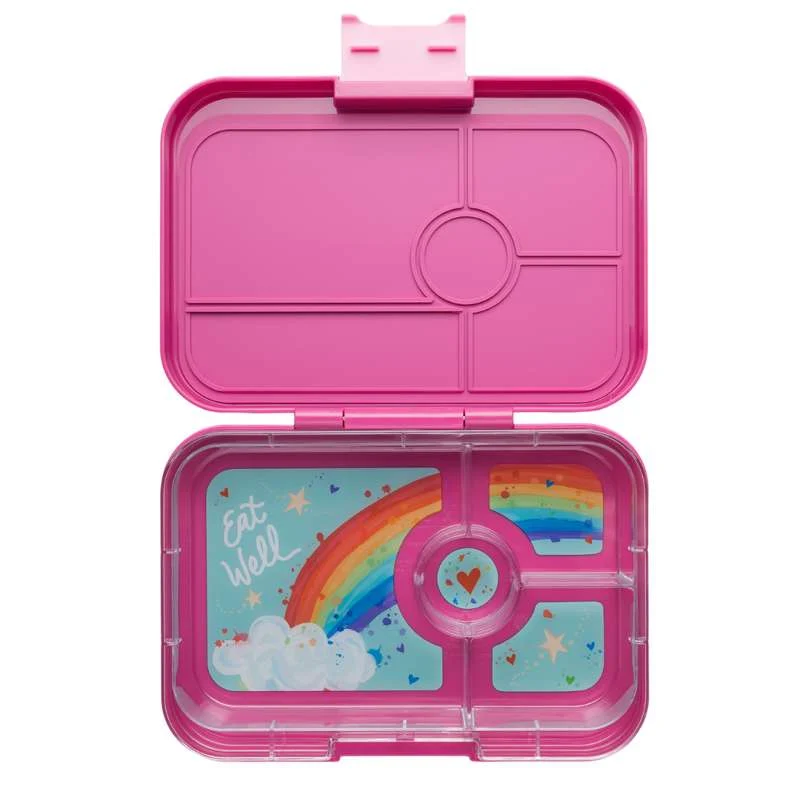 Yumbox Кутия за храна - Тапас XL - 4 отделения - Mailbu Purple/Rainbow