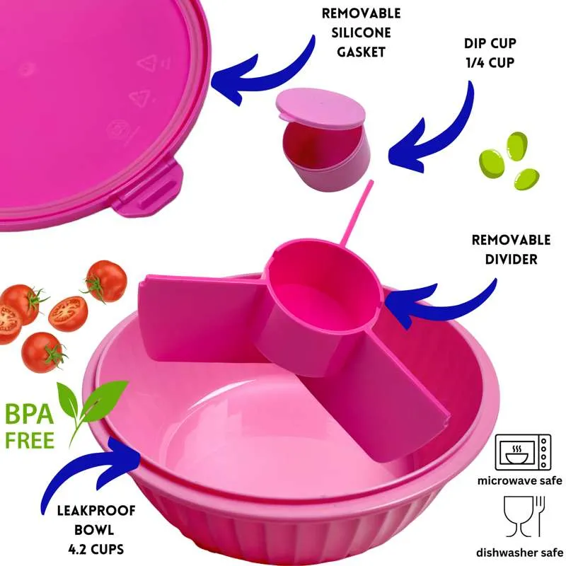 Yumbox Кутия за храна - Poke Love Bowl - 4 отделения - Гуава Розово
