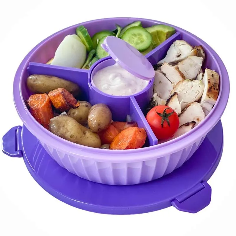 Yumbox Кутия за обяд - Poke Love Bowl - 4 отделения - Maui Purple