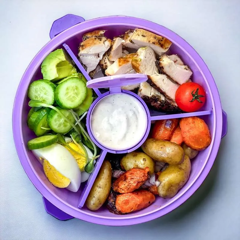 Yumbox Кутия за обяд - Poke Love Bowl - 4 отделения - Maui Purple