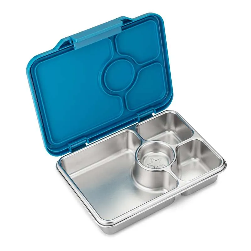 Yumbox Кутия за обяд - Presto Неръждаема стомана - 4 отделения - Нормандско синьо