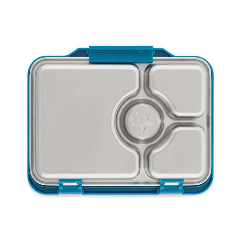 Yumbox Кутия за обяд - Presto Неръждаема стомана - 4 отделения - Нормандско синьо
