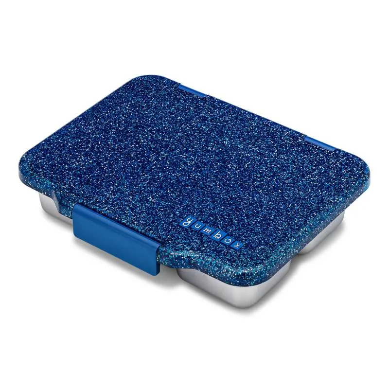 Yumbox Кутия за обяд - Presto Неръждаема стомана - 4 отделения - Синьо блестящо