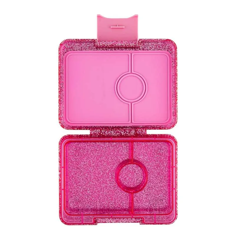 Yumbox Кутия за обяд - Мини закуска - 3 отделения - Sparkle Rose Glitter