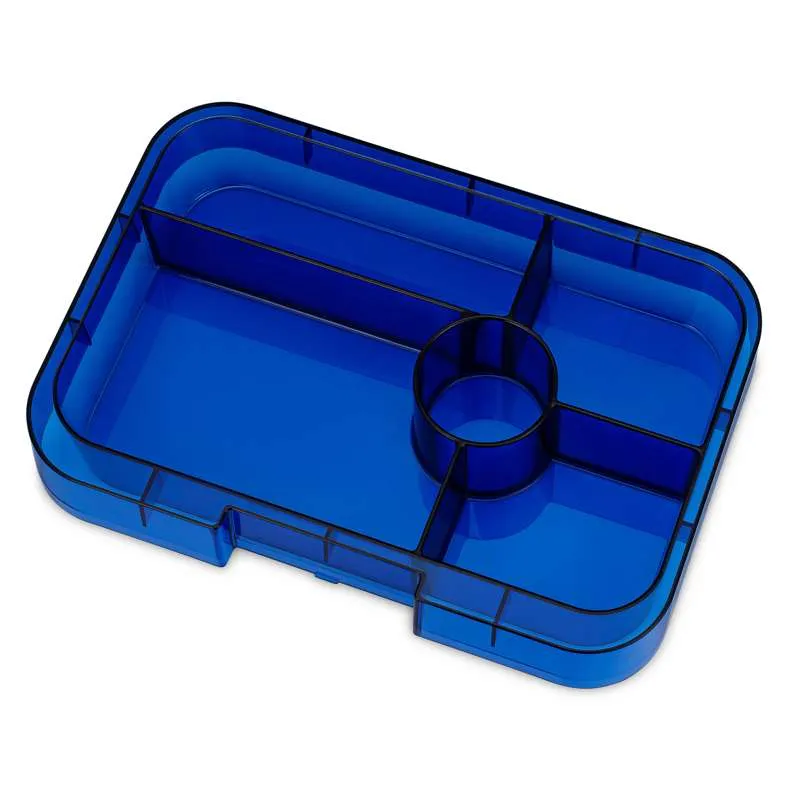 Yumbox Поднос за хапки - Tapas Tray - 5 отделения - Прозрачен тъмносин