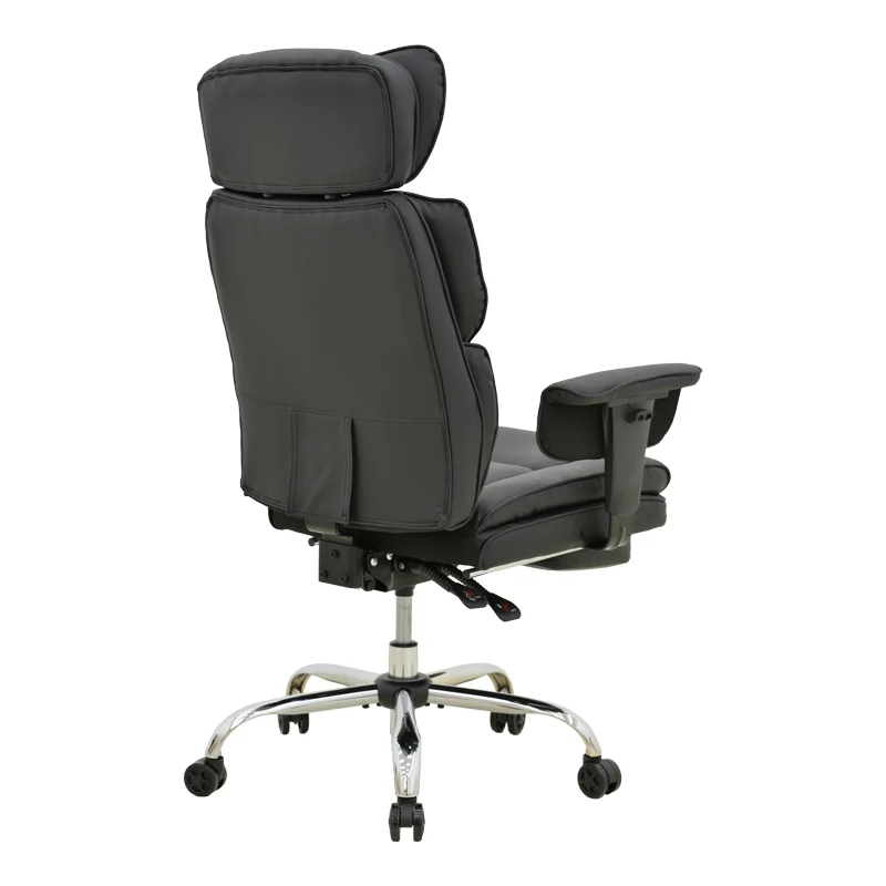 Мениджърски офис стол с поставка за крака Zanci черен pu 70x66x112-120см
