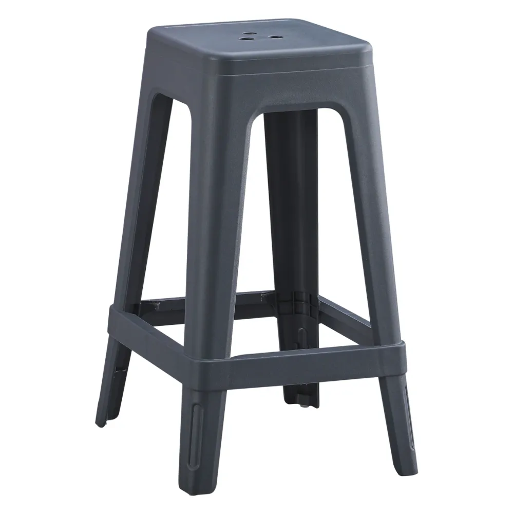 Бар стол ZEB сив цвят полипропилен 35x35x65