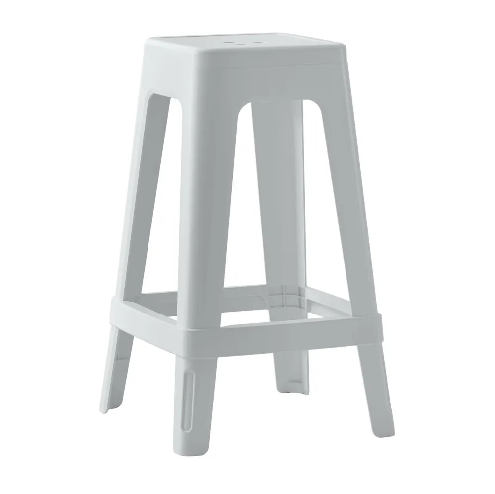 Бар стол ZEB бял цвят полипропилен 35x35x65