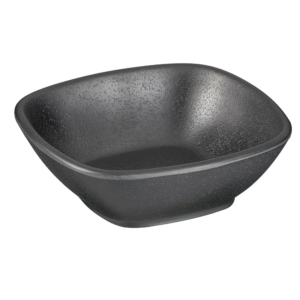 (6 бр.) Купичка - ZEN - Меламин - 200ml - правоъгълна - 120x120mm - Дълбочина: 40mm - Черно