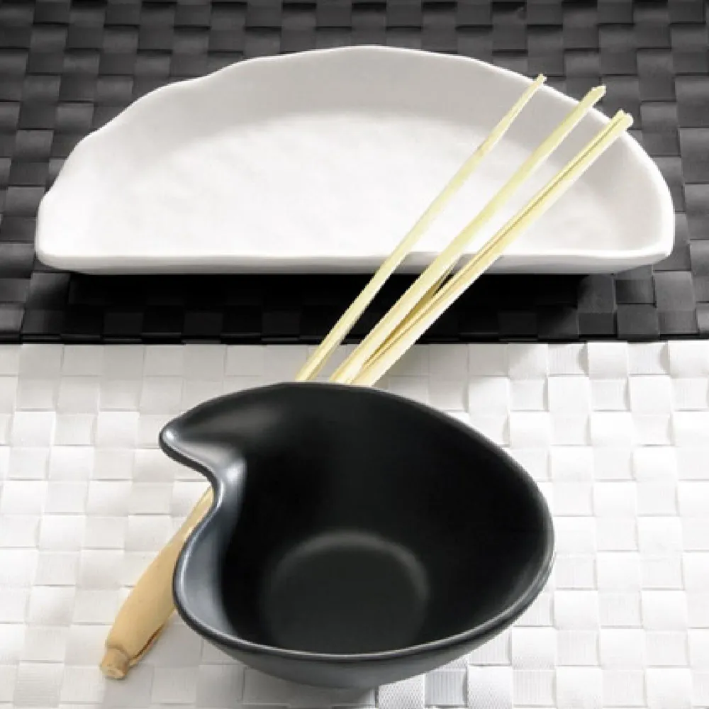 (6 бр.) Купичка - ZEN - Меламин - 200ml - правоъгълна - 145x125mm - Дълбочина: 50mm - Черно