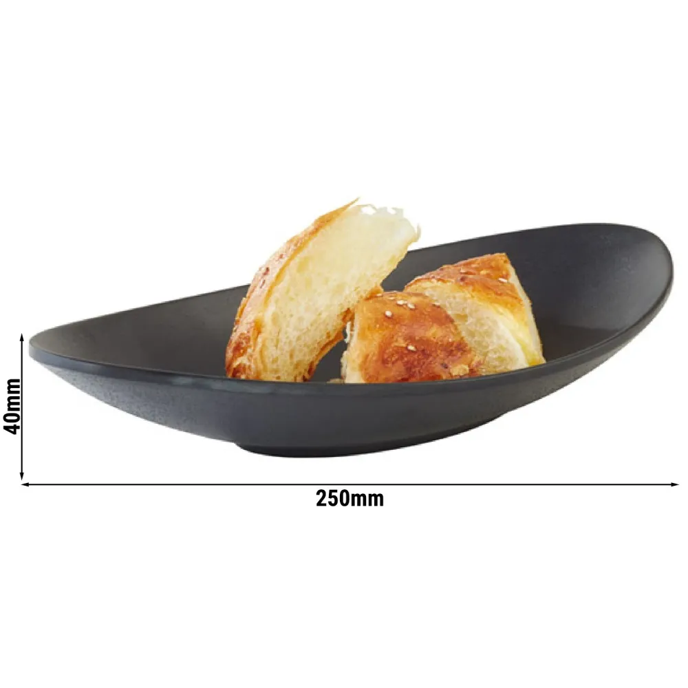(6 бр.) Купичка - ZEN - Меламин - 250ml - правоъгълна - 250x135mm - Дълбочина: 40mm - Черно