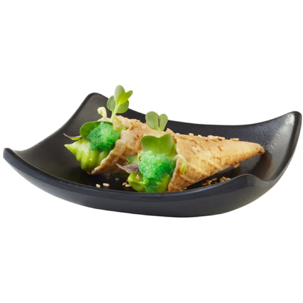 (6 бр.) Купички за сос - ZEN - Комплект от 6 - Меламин - 60ml - 105x105mm - Черен