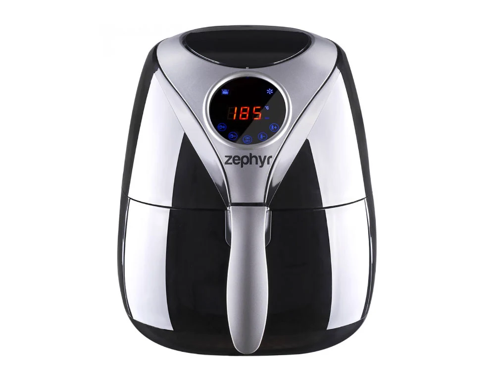 Фритюрник с горещ въздух ZEPHYR ZP 1980 AH , 1600W, 3.2 литра, Дигитален, Таймер, Черен