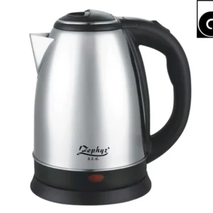 Електрическа кана Zephyr ZP-1230-SG, 2000W, 1.8 L, Защита, Инокс/черен GS Стандарт