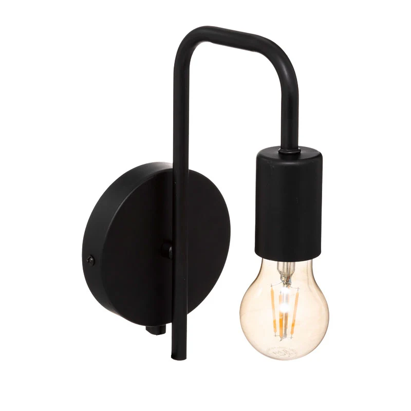 Аплик за стена Zhola E27 40W черен 17x12x25см