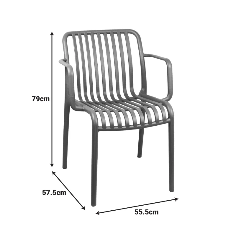Кресло ZOI pp в бяло 55.5x57.5x79